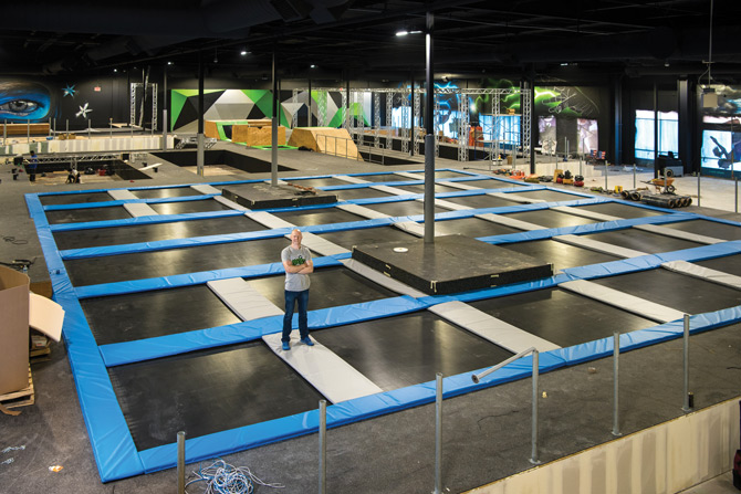 Trampolines at Shopping Mall